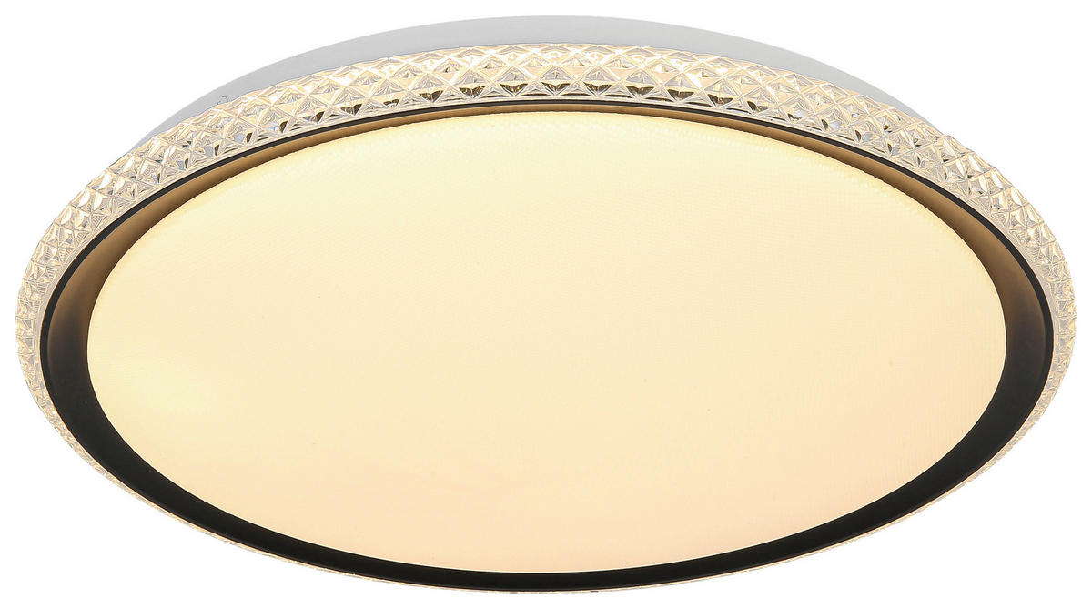 DECKENLEUCHTE  40/6 cm    - Transparent/Schwarz, Trend, Kunststoff/Metall (40/6cm) - Novel