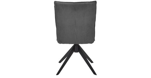STUHL - Anthrazit/Schwarz, Design, Textil/Metall (47/87/62cm) - Johann Jakob