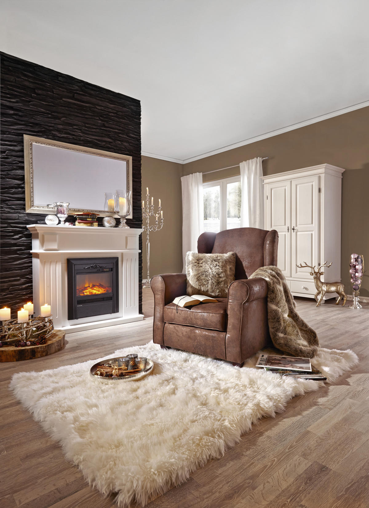 GARDEROBENSCHRANK 110/192/58 cm  - Schwarz/Weiß, LIFESTYLE, Holz/Metall (110/192/58cm) - Landscape