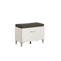 ELŐSZOBAPAD 74,5/53/35 cm  - sötétszürke/magasfényű fehér, Basics, műanyag/faalapú anyag (74,5/53/35cm) - Xora