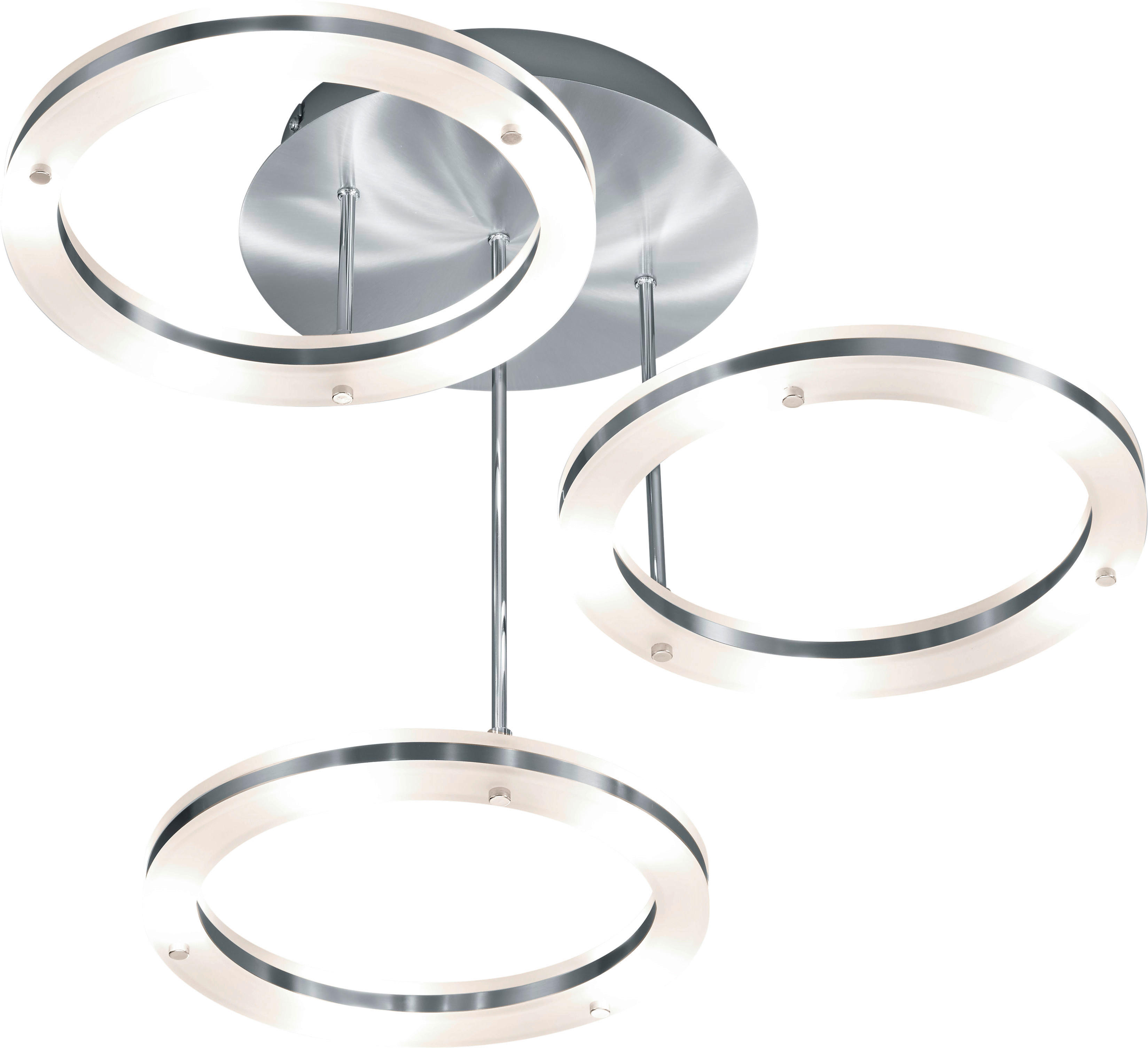 LED-DECKENLEUCHTE  - Weiß, Design, Kunststoff/Metall (55/37cm)