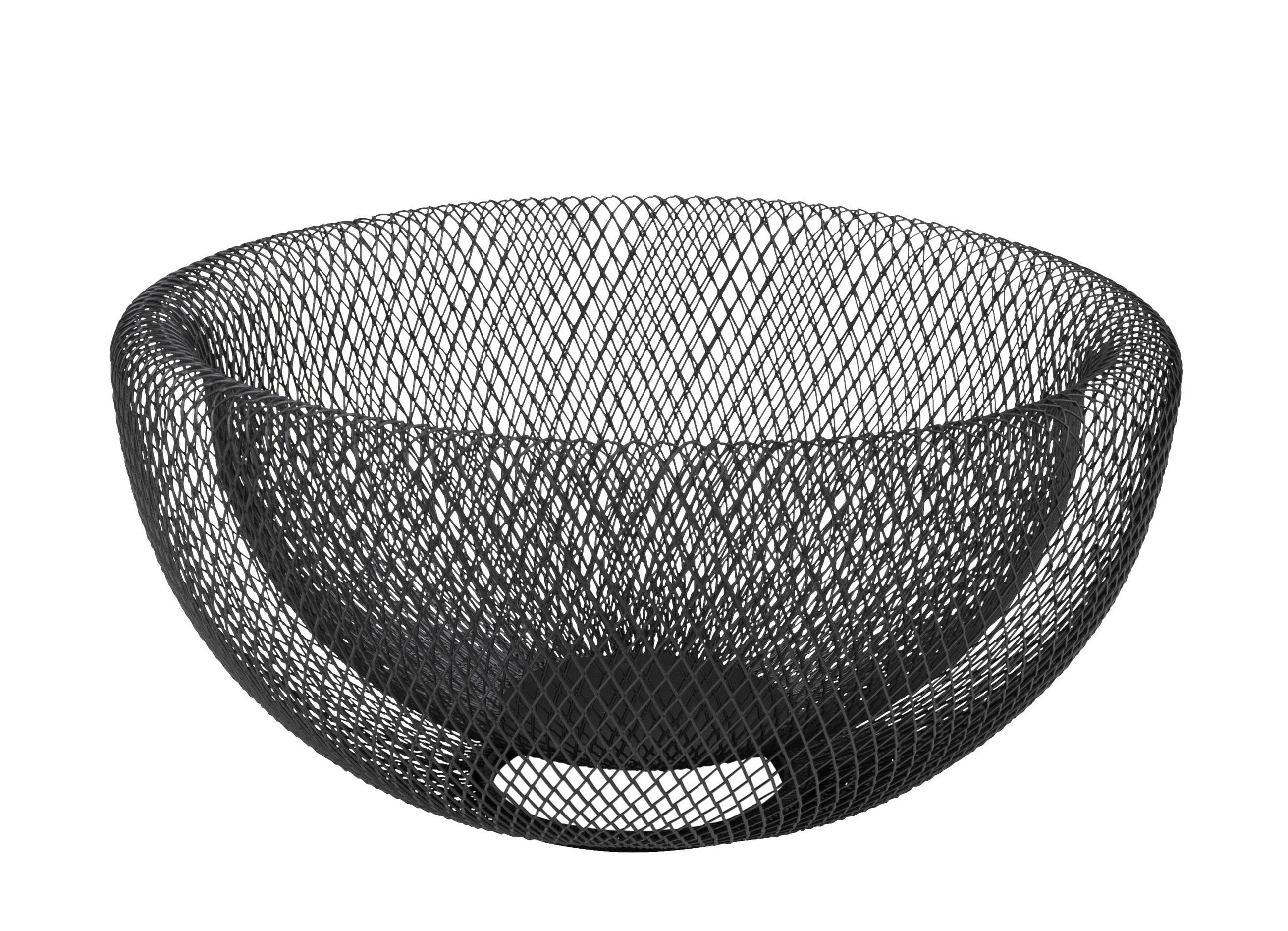 KOŠ NA OVOCE - černá, Basics, kov (29,5/29,5/15cm) - Justinus