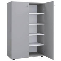 SCHUHSCHRANK Grau  - Schwarz/Grau, KONVENTIONELL, Holzwerkstoff/Kunststoff (70/110/39cm) - MID.YOU