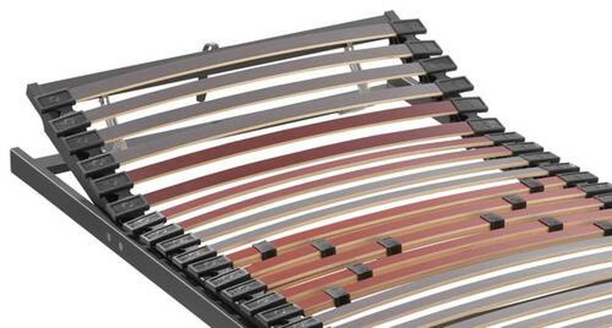 LATTENROST TOPFORM FIT KF 80/190 cm Kopfteil, Fußteil verstellbar, Birke  - Dunkelgrau/Anthrazit, Basics, Holz (80/190cm) - Novel