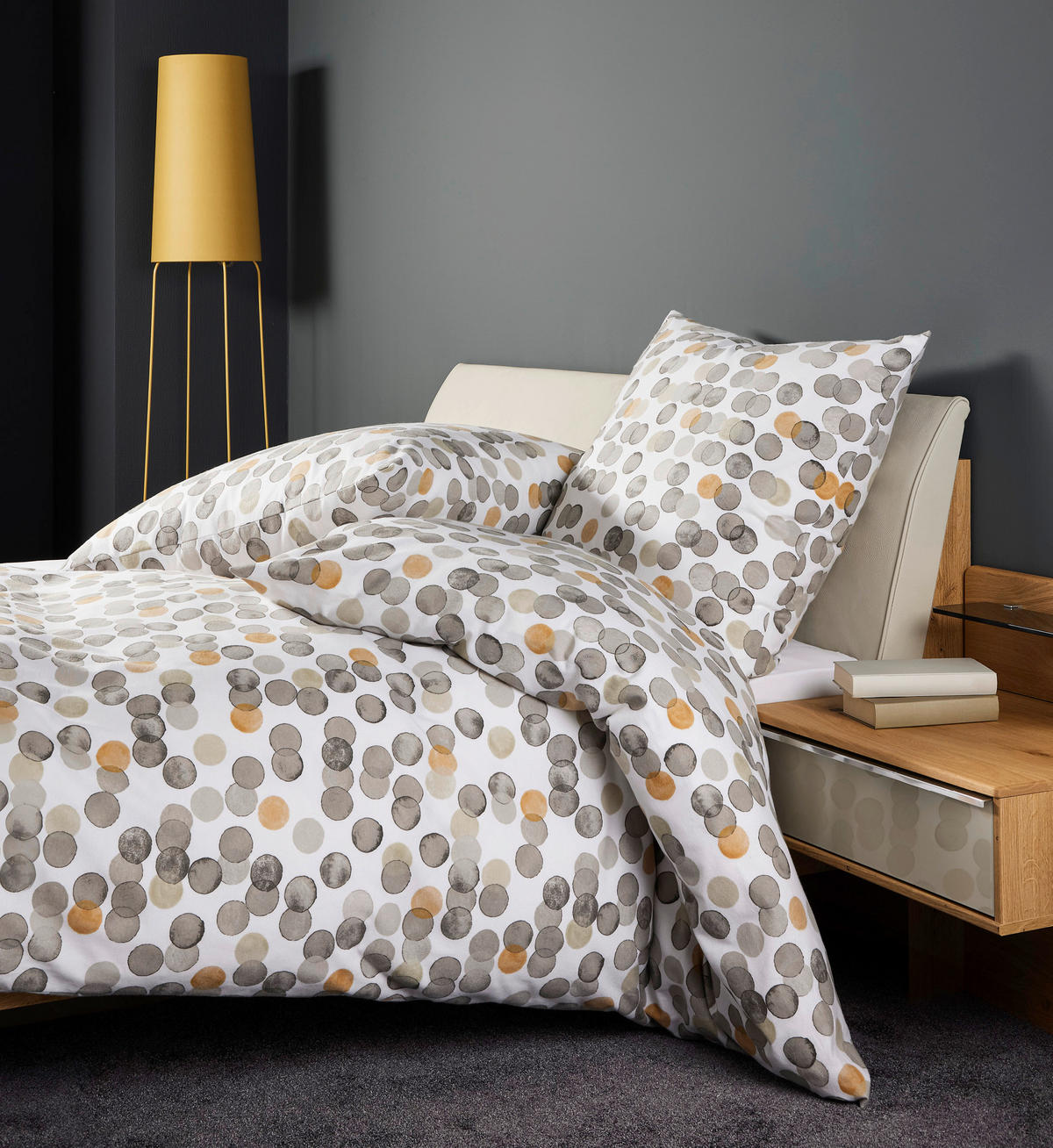 BETTWÄSCHE Biber 155/200 cm  - Graubraun, Design, Textil (155/200cm) - Janine