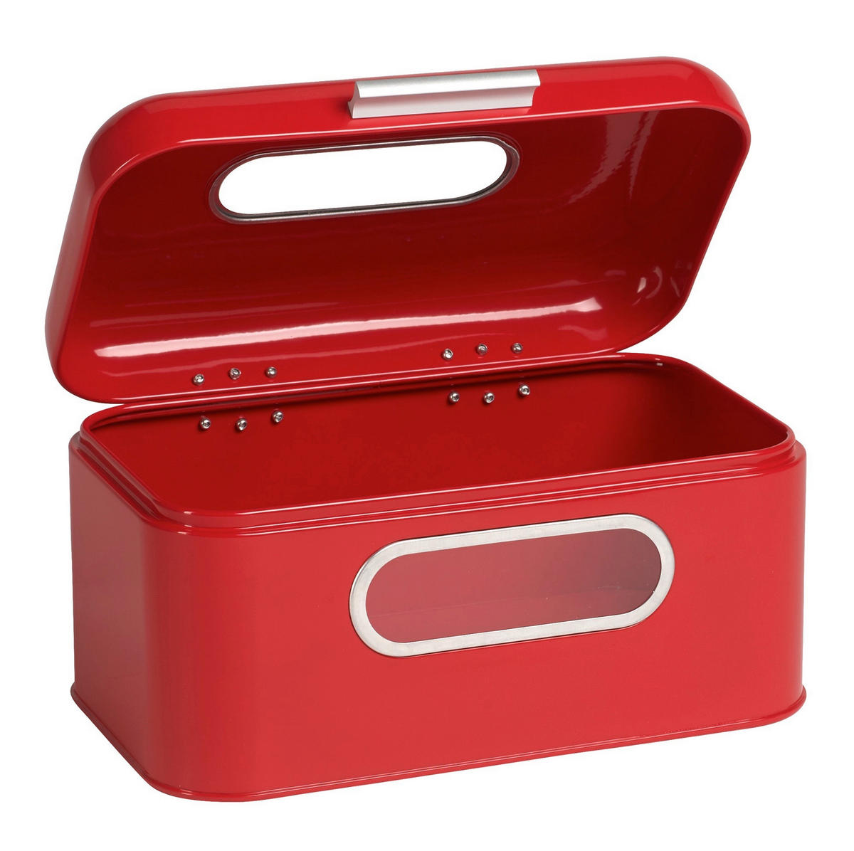 BROTKASTEN - Rot, Basics, Metall (30/20/16,5cm) - Echtwerk
