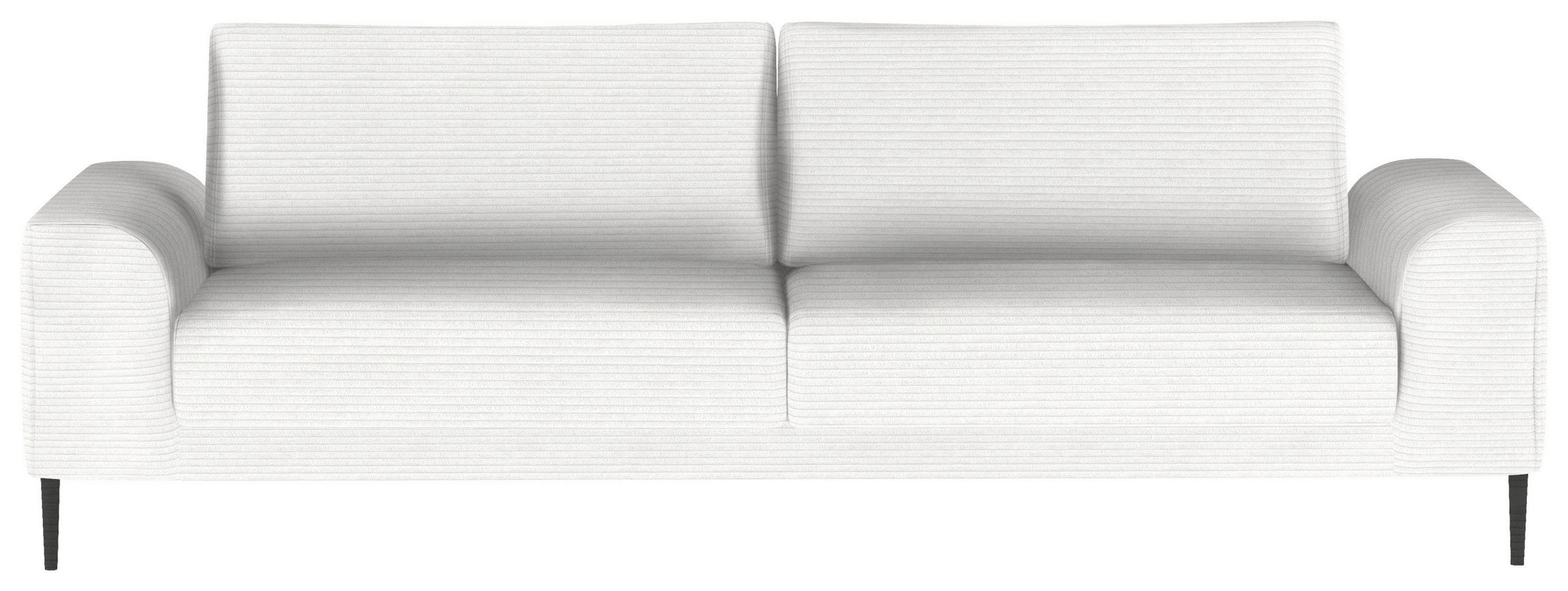 SCHLAFSOFA Cord Ecru  - Ecru/Schwarz, Design, Textil/Metall (250/89/105cm) - Livetastic