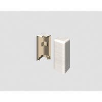 AUßENECKE - Eichefarben/Weiß, KONVENTIONELL, Kunststoff (1.6/0.7/5.9cm) - Egger Holzwerkstoffe