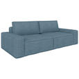 SCHLAFSOFA in Webstoff Petrol  - Petrol/Schwarz, KONVENTIONELL, Kunststoff/Textil (256/83/115cm) - Carryhome