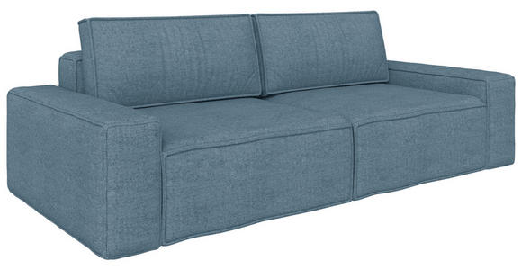 SCHLAFSOFA in Webstoff Petrol  - Petrol/Schwarz, KONVENTIONELL, Kunststoff/Textil (256/83/115cm) - Carryhome