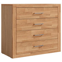 KOMMODE  in 90/80/42 cm  - Eichefarben/Silberfarben, Natur, Holz/Holzwerkstoff (90/80/42cm) - Linea Natura