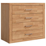 KOMMODE  in 90/80/42 cm  - Eichefarben/Silberfarben, Natur, Holz/Holzwerkstoff (90/80/42cm) - Linea Natura