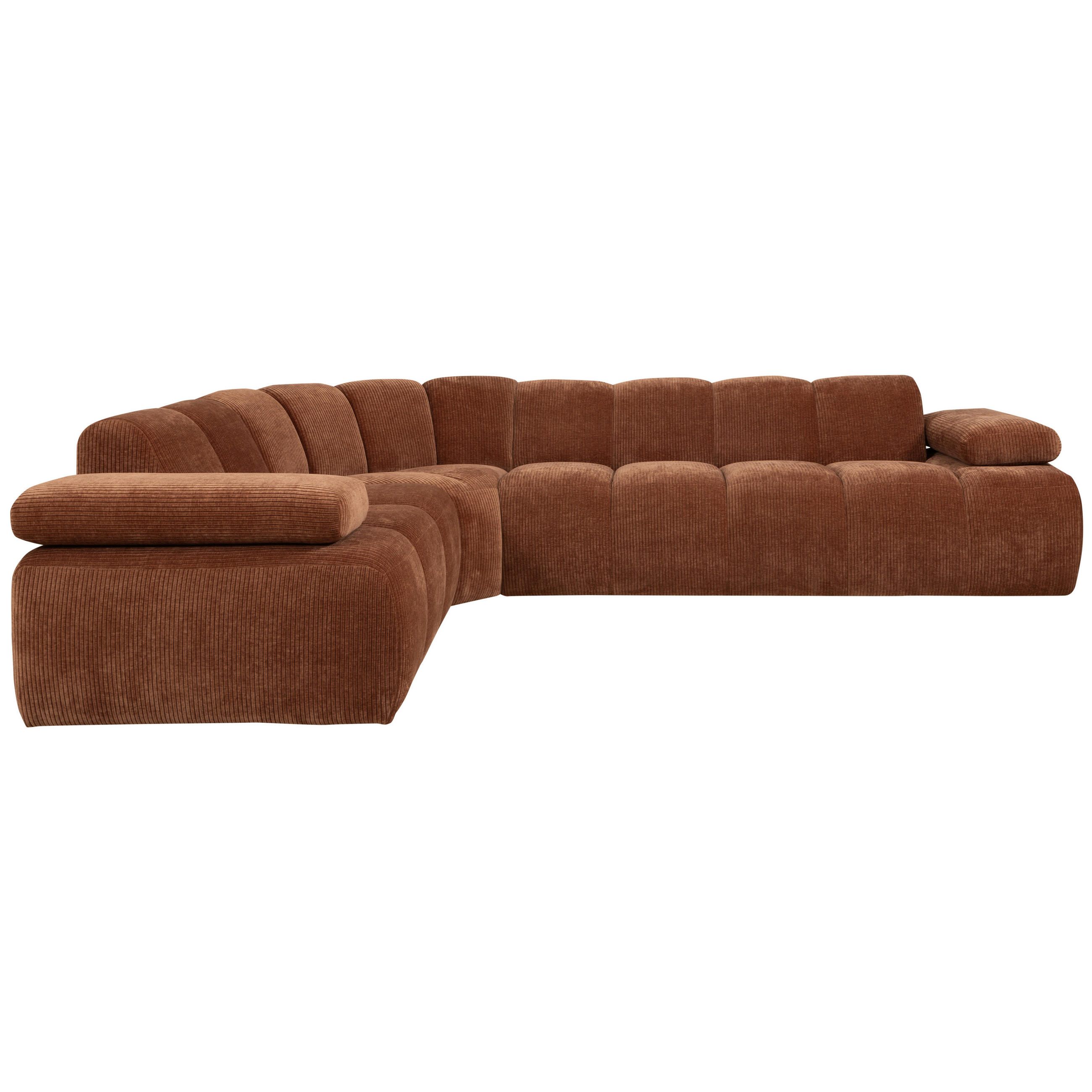 ECKSOFA Mojo Rostfarben gerippt - Rostfarben, Design, Textil (230/310cm) - Livetastic