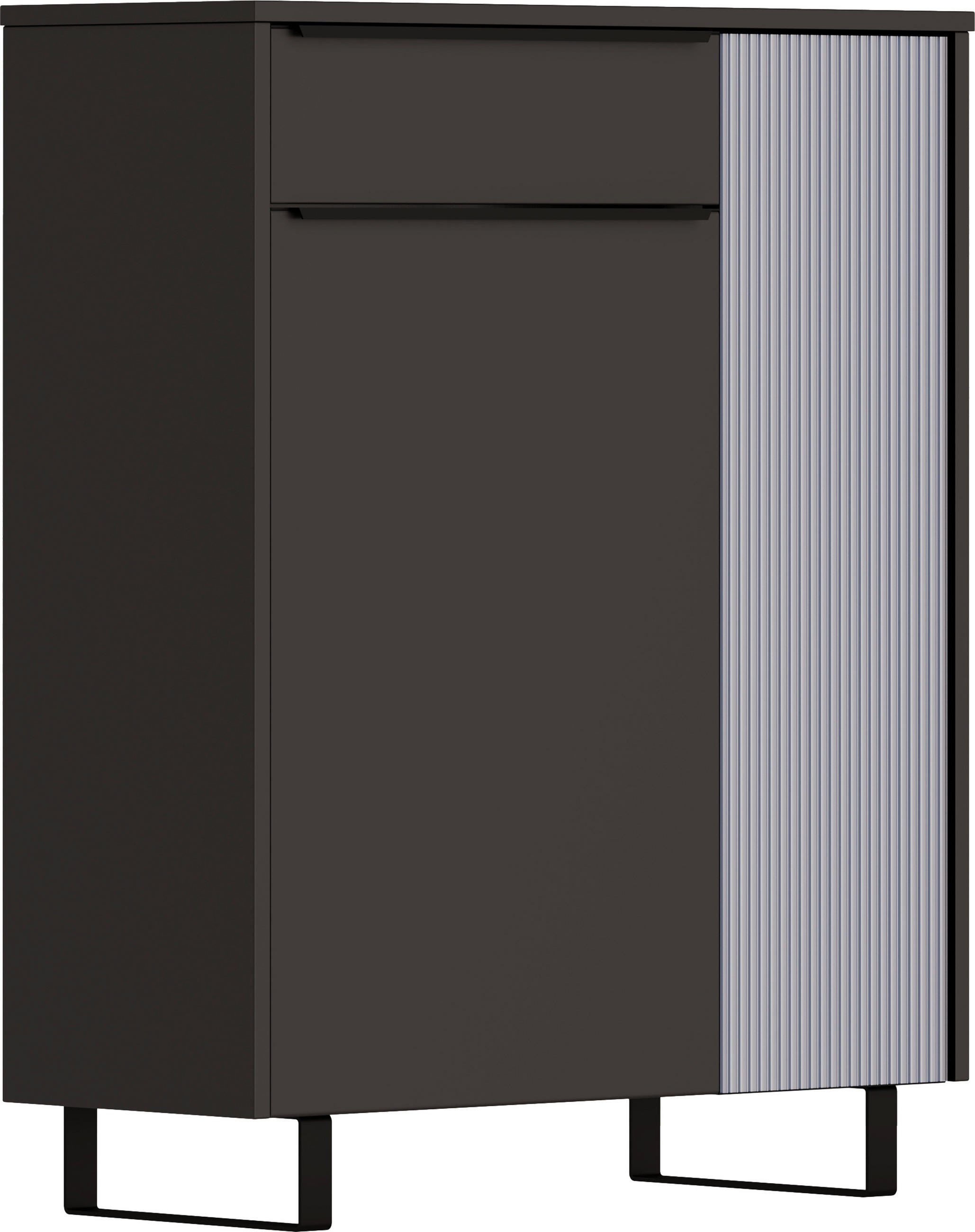 SCHUHSCHRANK  in 84/105/34 cm  - Anthrazit/Schwarz, Design, Glas/Holzwerkstoff (84/105/34cm) - Dieter Knoll
