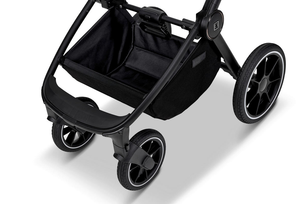 KOMBIKINDERWAGEN  Resea+  Onyx  - Schwarz, Basics, Textil (98.5/58/122cm) - Moon