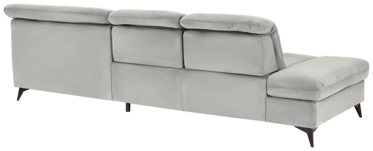 ECKSOFA  in Chenille Cappuccino  288/198 cm  - Schwarz/Cappuccino, Design, Textil/Metall (288/198cm) - Beldomo Style