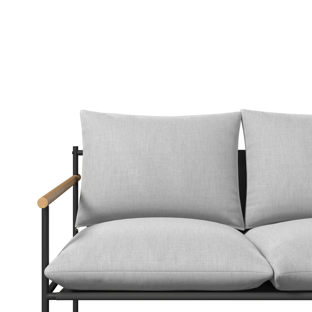 GARTENSET Webstoff Eisen  - Hellgrau/Schwarz, Design, Glas/Textil - Ambia Garden