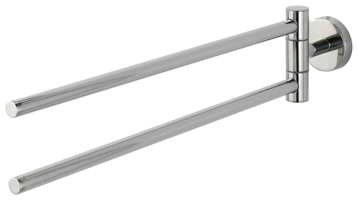 HANDTUCHHALTER Edelstahlfarben  - Edelstahlfarben, Basics, Metall (5,5/9/43cm) - Wenko