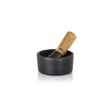 MÖRSERSET CAMO  - Schwarz/Akaziefarben, Basics, Holz/Metall (10/5cm) - AdHoc