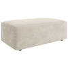 HOCKER in Textil Creme  - Creme/Schwarz, MODERN, Kunststoff/Textil (112/44/66cm) - Trendmanufaktur