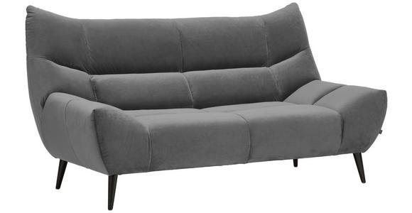 2-SITZER-SOFA in Mikrofaser Grau  - Schwarz/Grau, Design, Textil/Metall (193/106/101cm) - Xora