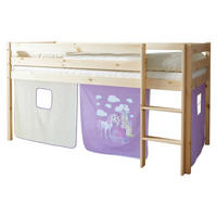 HOCHBETT 90/200 cm Lila, Naturfarben, Beige Naturfarben  - Beige/Lila, Natur, Holz (90/200cm) - MID.YOU