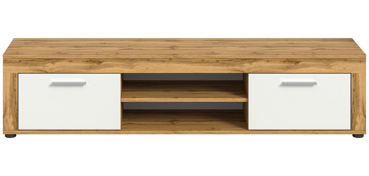 LOWBOARD JAM  in 160/37/40 cm  - Silberfarben/Eiche Wotan, Design, Holzwerkstoff/Kunststoff (160/37/40cm) - MID.YOU