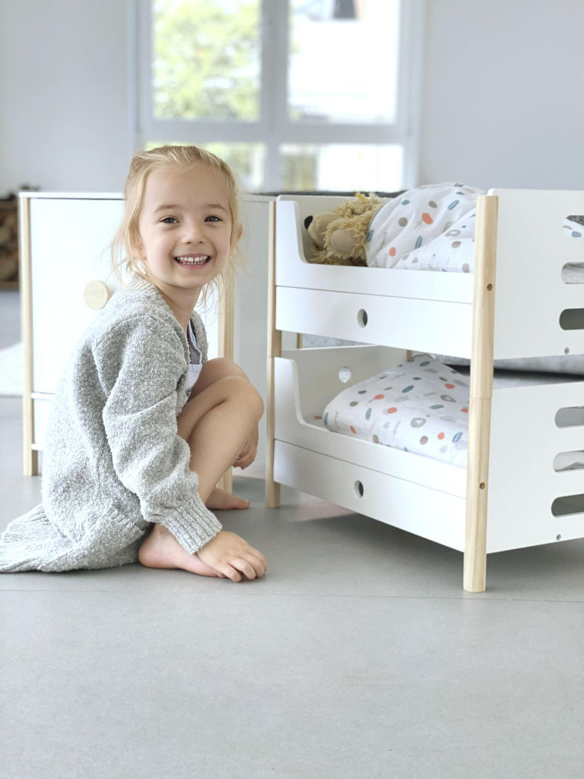 PUPPENBETT Little Button  - Multicolor, Basics, Holz/Textil (50/48/28cm) - small foot