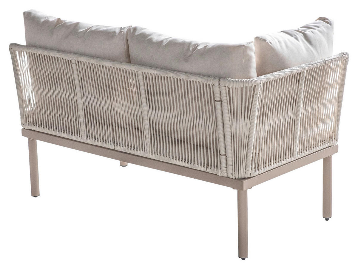 LOUNGEGARNITUR  215/170 cm  Akazie massiv Eisen  - Creme/Akaziefarben, MODERN, Holz/Textil (215/170cm) - Ambia Garden