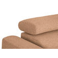 ECKSOFA in Webstoff Rostfarben  280/205 cm  - Rostfarben/Schwarz, Design, Textil/Metall (280/205cm) - Xora