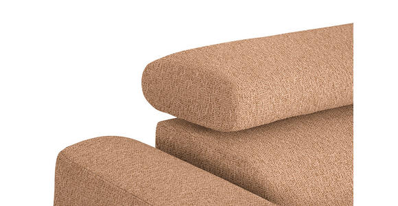 ECKSOFA in Webstoff Rostfarben 280/205 cm - Rostfarben/Schwarz, Design, Textil/Metall (280/205cm) - Xora