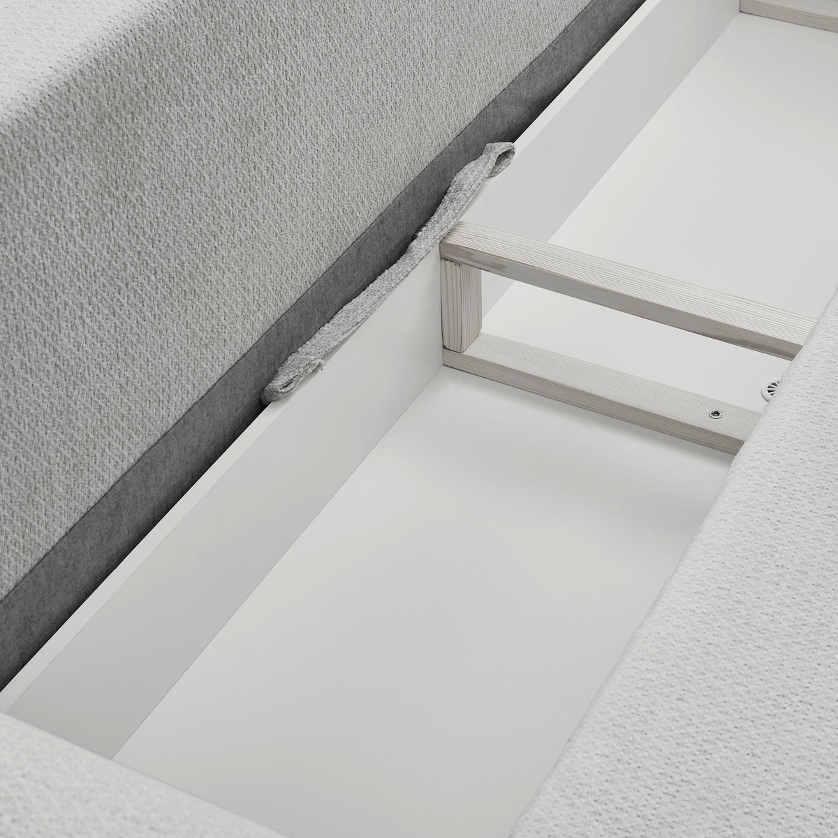 SCHLAFSOFA in Chenille Grau  - Schwarz/Grau, Konventionell, Holz/Textil (245/85/92cm) - Livetastic