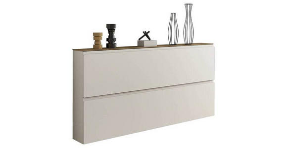 SCHUHKIPPER 160/81/22 cm  - Sandfarben/Eichefarben, Design, Holzwerkstoff (160/81/22cm) - Moderano