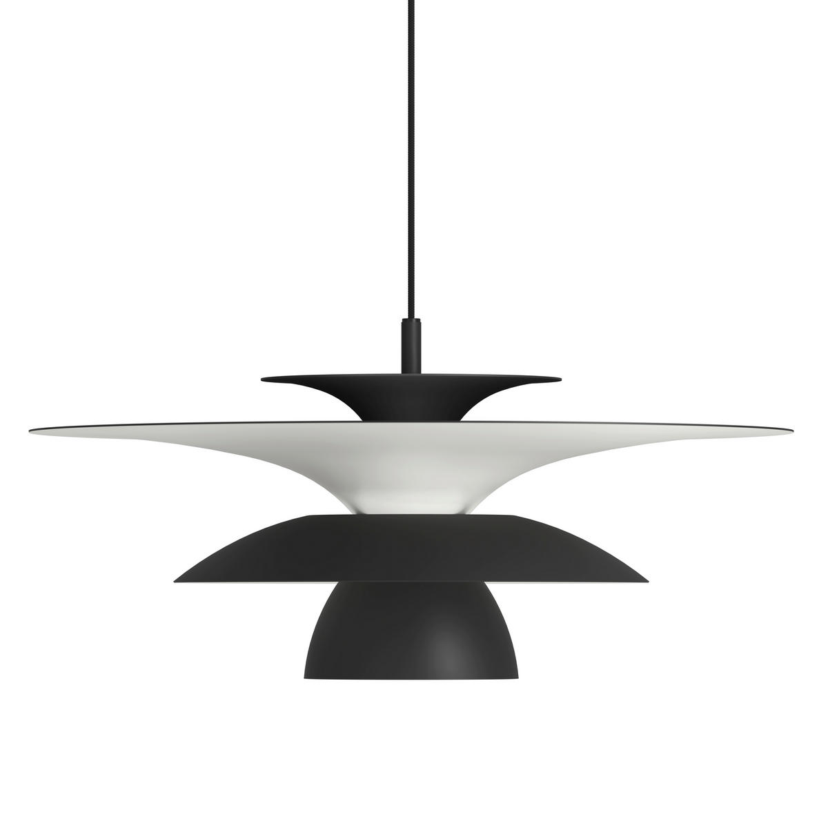HÄNGELEUCHTE Picasso 50/19,5 cm   - Schwarz, Design, Metall (50/19,5cm) - Belid