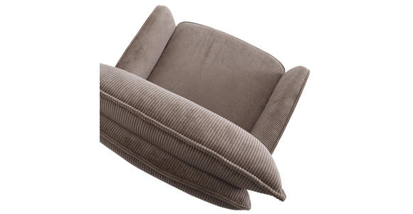 BARHOCKER Cord Braun Stoffauswahl, Sitzfläche 360° drehbar  - Schwarz/Braun, Design, Textil/Metall (54/98-120/58cm) - Novel