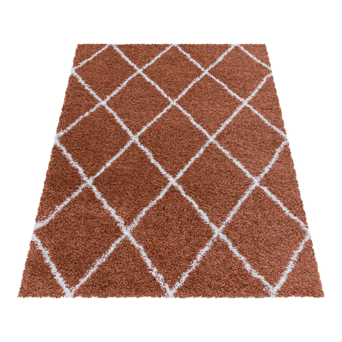HOCHFLORTEPPICH 60/110 cm Alvor 3401 terra Terracotta  - Terracotta, Basics, Textil (60/110cm)