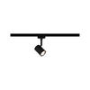 SCHIENENSYSTEM-STRAHLER - Schwarz, Design, Glas/Metall (15/7/5cm) - Paulmann