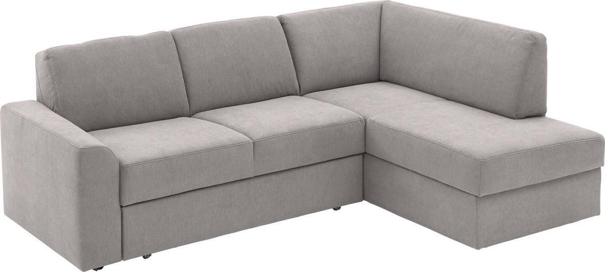 ECKSOFA in Webstoff Grau  - Schwarz/Grau, Konventionell, Kunststoff/Textil (224/165cm) - Venda