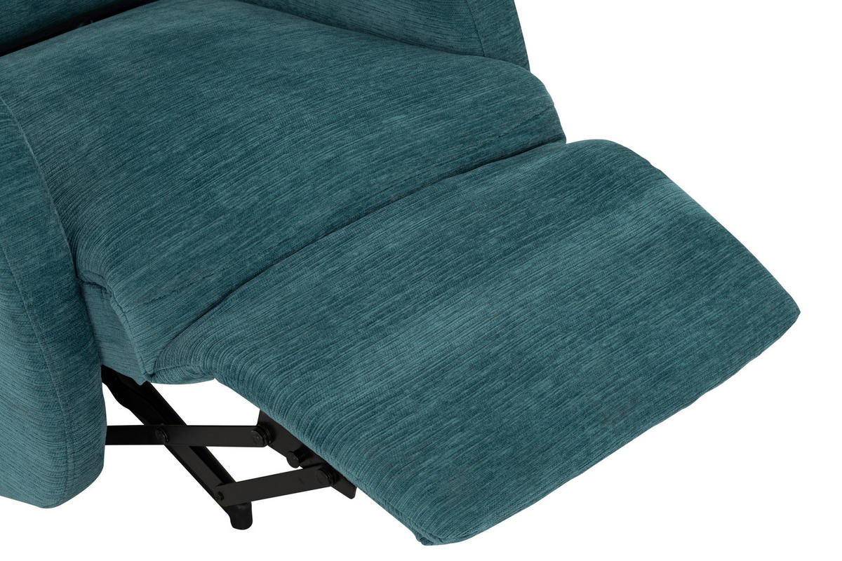 RELAXSESSEL Webstoff, Struktur    - Blau/Schwarz, MODERN, Textil/Metall (67/108/72/88/160cm) - MID.YOU