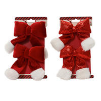 WEIHNACHTSFIGUR - Weiss/Rot, Basics, Kunststoff (20/11/2.5cm)