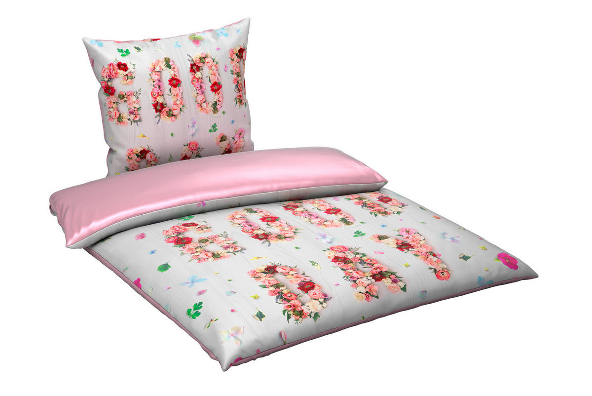 WENDEBETTWÄSCHE Satin 135/200 cm  - Rosa, Textil (135/200cm) - Esposa
