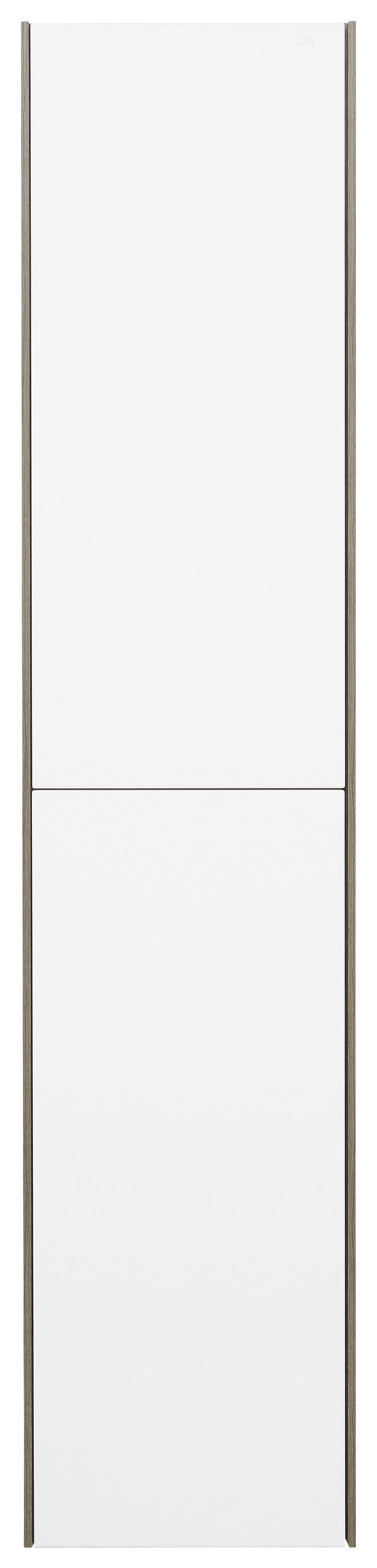 HOCHSCHRANK 35/160/35 cm  - Dunkelbraun/Weiß, KONVENTIONELL, Glas/Holzwerkstoff (35/160/35cm) - Emilio Belluti