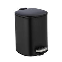 TRETEIMER ALASSIO 5 L  - Schwarz, Basics, Kunststoff/Metall (20,5/27/24,5cm) - Wenko