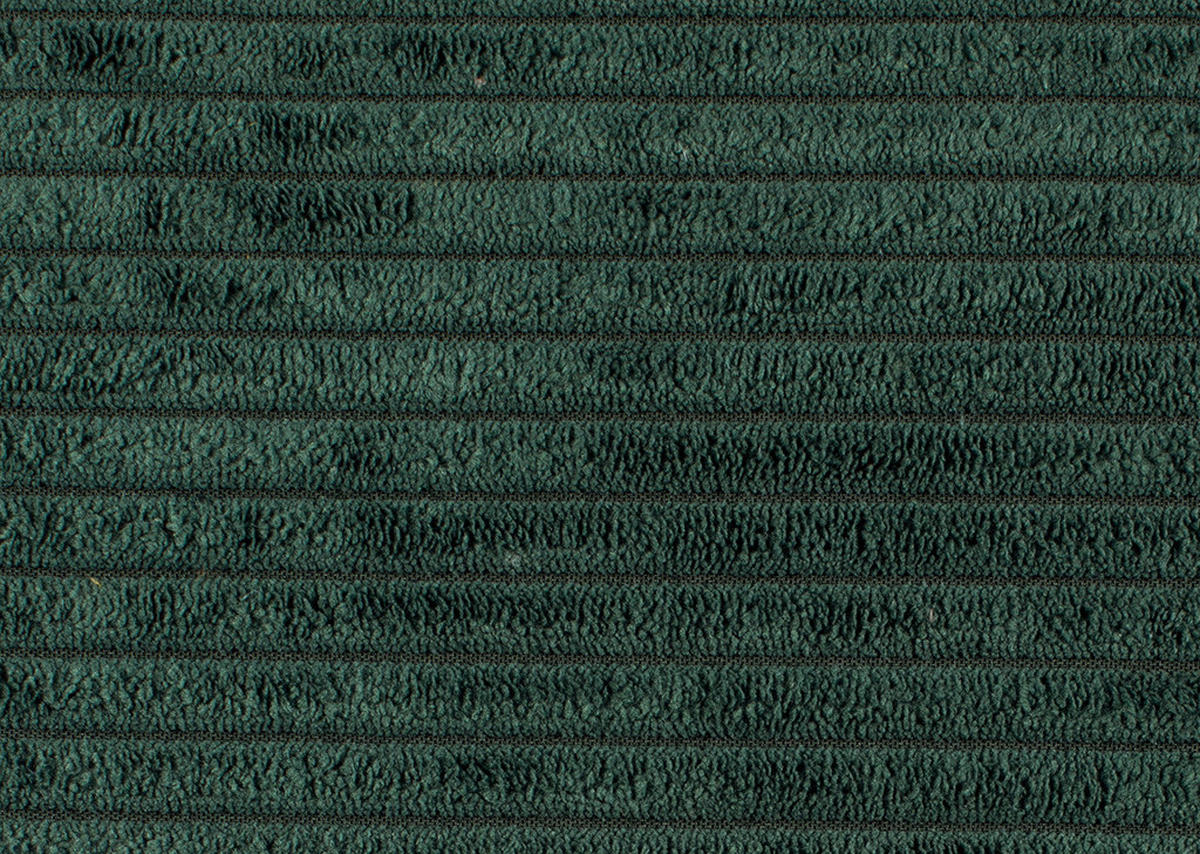 WOHNLANDSCHAFT Dunkelgrün Cord  - Dunkelgrün/Schwarz, KONVENTIONELL, Textil/Metall (148/303/197cm) - Carryhome