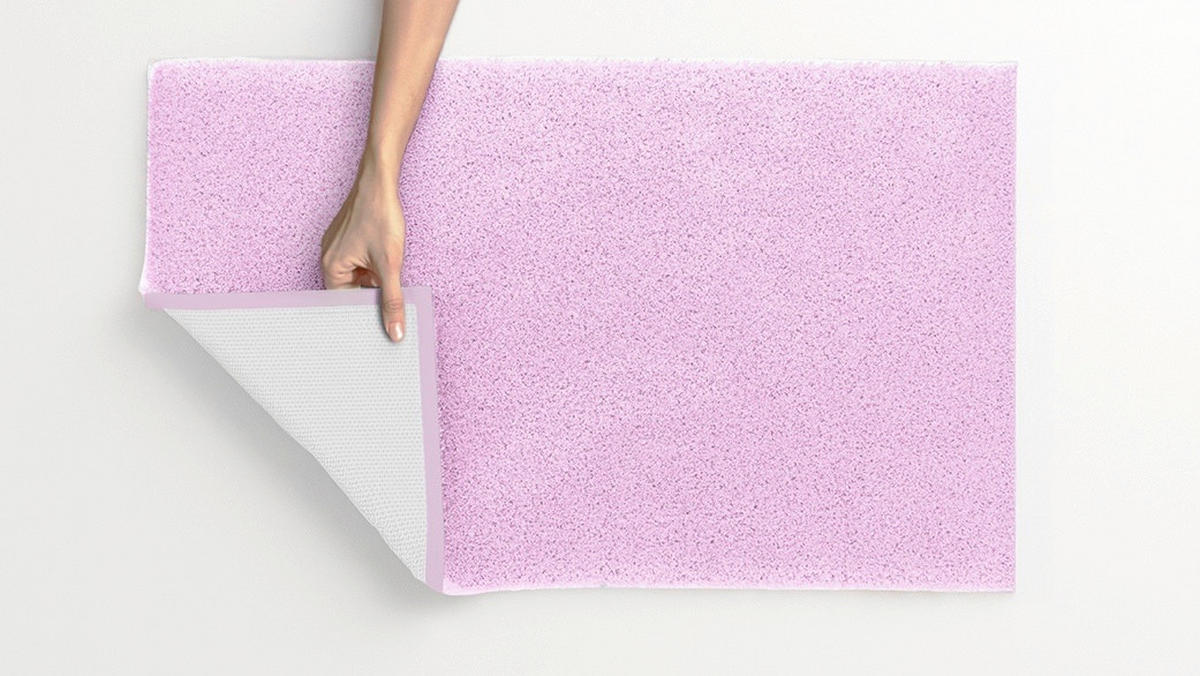 BADEMATTE Lila 60/100 cm  - Lila, Basics, Kunststoff/Textil (60/100cm) - Grund