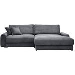 ECKSOFA Graphitfarben Cord  - Schwarz/Graphitfarben, MODERN, Kunststoff/Textil (300/180cm) - Carryhome