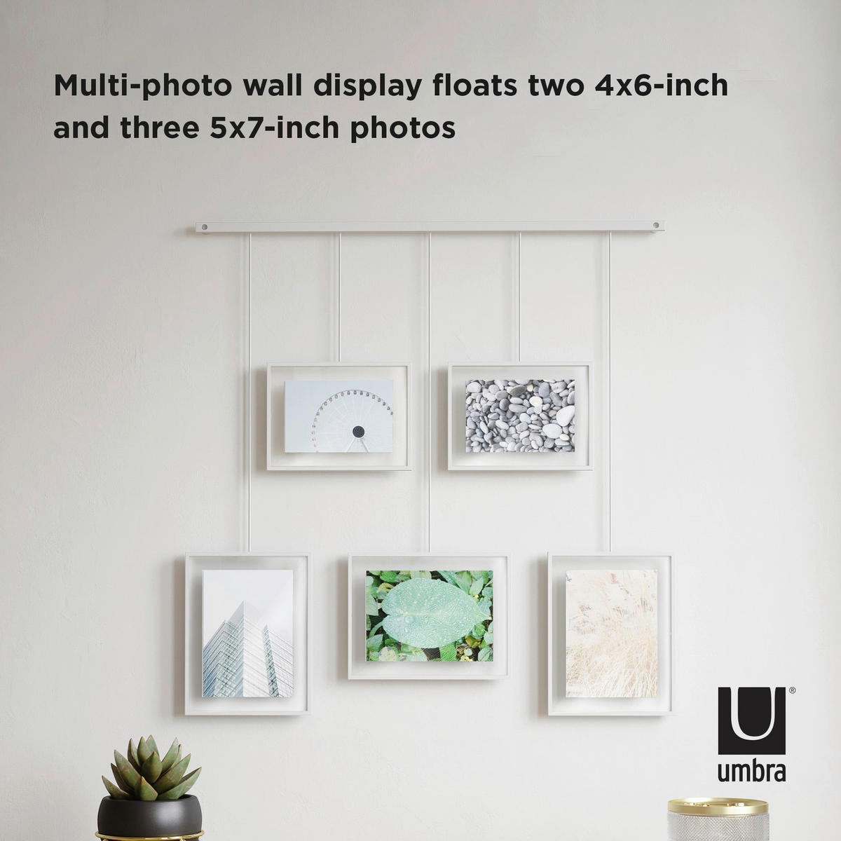 COLLAGERAM 79,4/3,18/69,5 cm  - vit, Design, metall/glas (79,4/3,18/69,5cm) - Umbra
