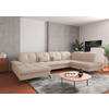 WOHNLANDSCHAFT in Flachgewebe Creme  - Creme/Schwarz, Konventionell, Textil/Metall (185/357/231cm) - Sit & More