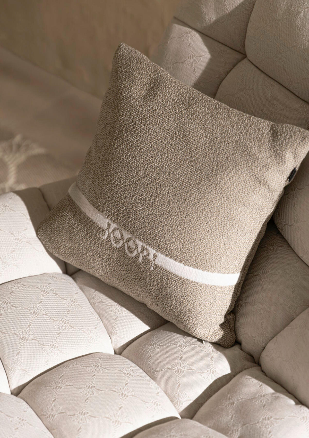 LOUNGESESSEL Naturfarben, Schlammfarben Edelstahl  - Schlammfarben/Naturfarben, Basics, Textil/Metall (77/83/85cm) - Joop!