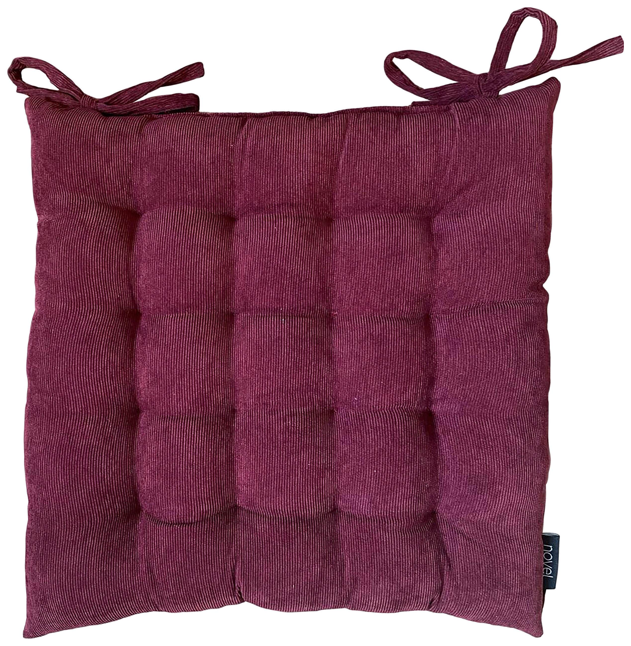 PODUŠKA NA ŽIDLI, 38/38/4 cm - bordeaux, Basics, textil (38/38/4cm) - Novel